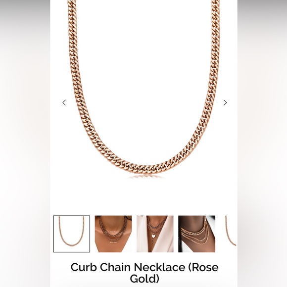 Curb Chain Necklace (18k Rose Gold) - Picture 8 of 8